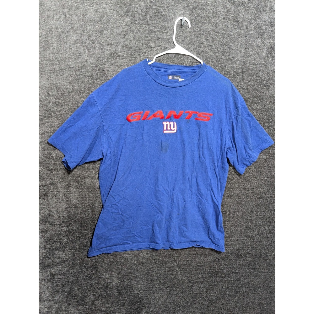 NFL‎ Team Apparel New York Giants T-Shirt Mens XL Blue Short Sleeve Graphic Tee